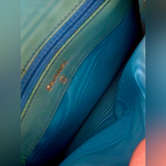 Rare Blue Chanel Timless Caviar Wallet - Picture 9 of 13